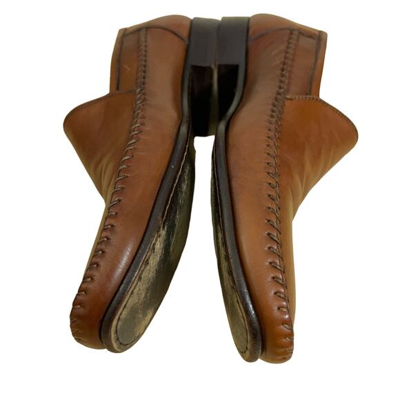 Aldo Brue Brown Mens Loafers Shoes Made in Italy Size 9.5 - Picture 6 of 7